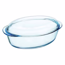 Pyrex Oval Casserole Dish 33Â x 20Â x 13Â cm, Glass, Clear, 33Â cm