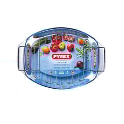 Pyrex 412U000 baking dish 4 L Oval Glass, Stainless steel Casserole baking dish