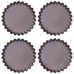 Pyrex AsimetriA Tartlets with Loose Bottom Set of 4 Pieces 10cm Brown