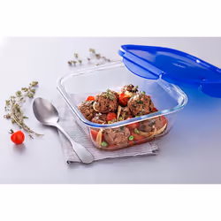 Pyrex Food Storage Container, Blue, 21 x 21 x 8 cm - Additional view 4