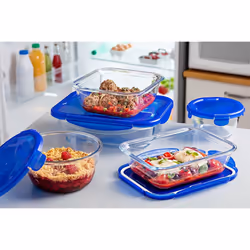 Pyrex Food Storage Container, Blue, 21 x 21 x 8 cm - Additional view 5