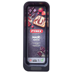 Pyrex Magic Metal Loaf Pan Carbon Steel Non Stick Easy Grip 30cm Black