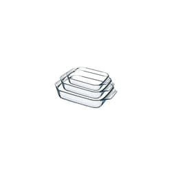 Pyrex 8023510 Set of 3 Borosilicate Glass Oven Plates Ã¢ÃÃ Extreme Resistance Ã¢ÃÃ Made in France