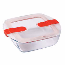Pyrex Cook and Heat Square Dish with Lid 1Ltr - [FC364]