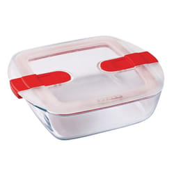 Pyrex Cook and Heat Square Dish with Lid 1Ltr - [FC364]