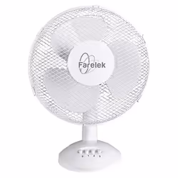 Farelek 112040, Household blade fan, White, Table, 30 cm, 27.44 m³/h, 90°