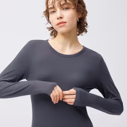 Gu STyle HeaT ExTra Crew Neck T  Long Sleeve - 01 OFF WHITE/3XL