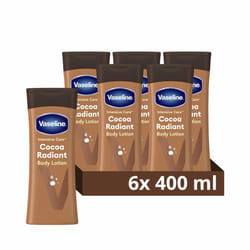 Cocoa Radiant Body Lotion 100% cocoa butter for dry skin 6x 400 ml