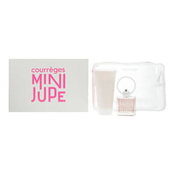 Courreges Mini Jupe Gift Set 50ml EDP Spray + 150ml Body Cream + Toiletry Bag