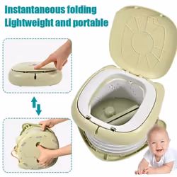 Portable Potty For Toddler Travel Foldable Potty Training Toilet For Car Camping Indoor Outdoor Bathroom For Baby Kids Children - blue