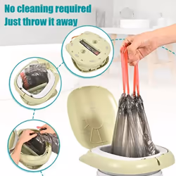 Portable Potty For Toddler Travel Foldable Potty Training Toilet For Car Camping Indoor Outdoor Bathroom For Baby Kids Children - black