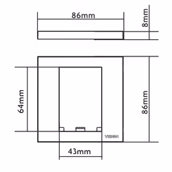 Vision TC3 SURR1G wall plate/switch cover White - Additional view 4
