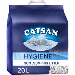 Catsan Hygiene Plus Cat Litter, with White Hygiene Granules, 20 L