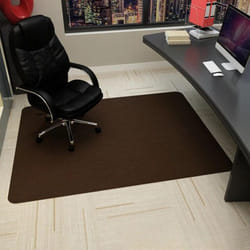 Office Rolling Chair Mat Computer Gaming Chair Mat Home Bedroom Hanging Basket Non-slip Carpet Floor Protector Bottom TPR Glue - coffee, 90x120cm