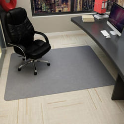 Office Rolling Chair Mat Computer Gaming Chair Mat Home Bedroom Hanging Basket Non-slip Carpet Floor Protector Bottom TPR Glue - light gray, 90x120cm