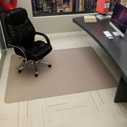 Office Rolling Chair Mat Computer Gaming Chair Mat Home Bedroom Hanging Basket Non-slip Carpet Floor Protector Bottom TPR Glue - camel, 90x120cm