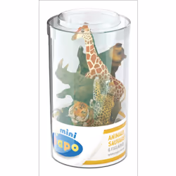 Papo Mini Plus Wild Set 2 (Tube, 6 Pcs), Collectible figure, Movie & TV series, 656 g