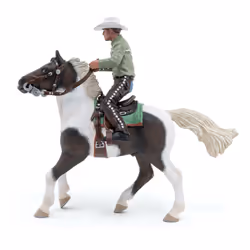PAPO Horse and Ponies Cowboy and His Horse Toy Figure Se - 51573