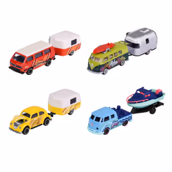 Majorette VW The Originals Trailer Asst., 4-asst, Van, 3 yr(s), Metal, Plastic, Assorted colours