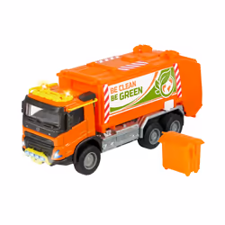 Majorette Volvo Truck Garbge Collector, Garbage truck, 3 yr(s), AAA, Metal, Plastic, Black, Orange, Yellow