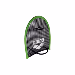 Arena Flex Paddles Black, Green Hand paddles