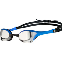 Arena Cobra Ultra Swipe Mirror Swim Adult Racing UV Swimming Goggles - Silver/Blue