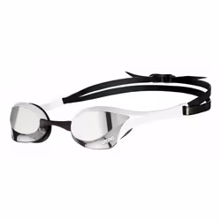 Arena Cobra Ultra Swipe Mirror, Unisex, One Size, Silver, White, Polycarbonate, Thermoplastic Rubber (TPR), Transparent, Poly ...