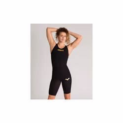 Arena Women Powerskin Carbon AirÂ² Swimsuit Closed Back Kneesuit Black-Gold - 32