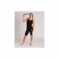 Arena Women Powerskin Carbon AirÂ² Swimsuit Closed Back Kneesuit Black-Gold - 32
