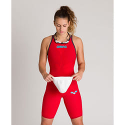 Arena Womens Swimming Kneesuit Powerskin Open Back Carbon AirÂ² Race Swimwear Red