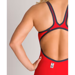 Arena Womens Swimming Kneesuit Powerskin Open Back Carbon AirÂ² Race Swimwear Red