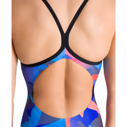Arena Women's Standard Print Light Drop Back MaxLife One Piece Athletic Training Swimsuit  Shark Camo Black  22