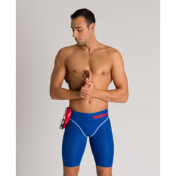 Arena Race Men's Swimming Jammer Powerskin Carbon Core FX Shorts in Ocean Blue - 32