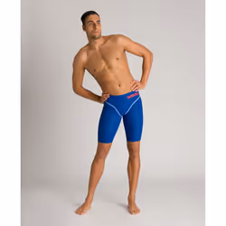 Arena Race Men's Swimming Jammer Powerskin Carbon Core FX Shorts in Ocean Blue - 32