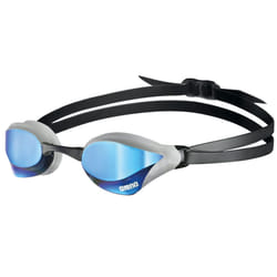 Arena Unisex Cobra Core Swipe Anti-Fog Racing Swim Goggles for Men and Women Polycarbonate Mirror Lens  Blue/Sliver