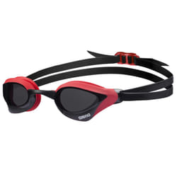 Arena Unisex Cobra Core Swipe Anti-Fog Racing Swim Goggles for Men and Women Polycarbonate Non-Mirror Lens  Smoke/Red