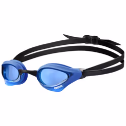 ARENA Unisex Cobra Core Swipe Anti-Fog Racing Swim Goggles for Men and Women Polycarbonate Non-Mirror Lens Blue/Blue/Black
