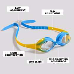 Arena Unisex Spider Kids Swim Goggles for Boys and Girls Non-Mirror Le