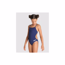 Arena Girls Team Swimsuit Challenge Solid Junior Sports Swimwear Navy/White - 24