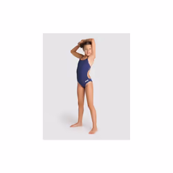 Arena Girls Team Swimsuit Challenge Solid Junior Sports Swimwear Navy/White - 24