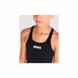 Arena Team Girls Swim Pro Solid Quick Dry Sun Protection Swimsuit - Black - 28