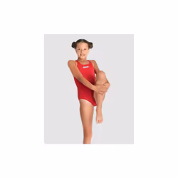 Arena Team Girls Swim Pro One Piece Solid Athletic Quick Dry Sports Swimsuit-Red - 28