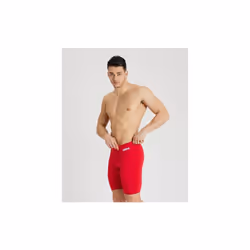 Arena Team Men Swim Jammers Quick Dry Stretch Fit Athletic Swimming Shorts - Red - 28