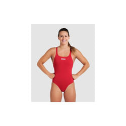 Arena Team Women Swimsuit Swim Pro Racerback Solid Swimming Costume Red - 34