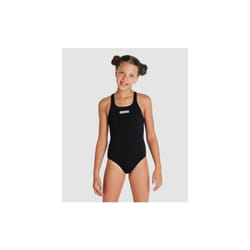 Arena Team Girls Swim Pro Solid Quick Dry Sun Protection Swimsuit - Black - 30