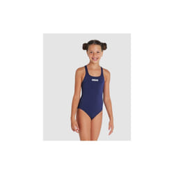 Arena Team Girls Swim Pro Solid 50+ UV Protection Sports Swiming Costume - Navy - 24