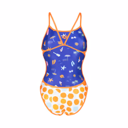 ARENA Women's Standard Swimsuit Challenge Back Reversible  Mango-Multi