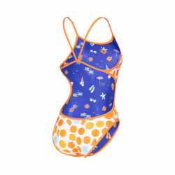 ARENA Women's Standard Swimsuit Challenge Back Reversible  Mango-Multi