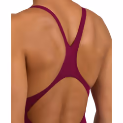 Arena Women's Solid Team MaxLife Swimsuit Swim Pro Open Back One Piece Racing Bathing Suit Competition Training Swimwear  Red Fandango/White  US Size