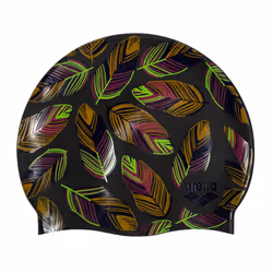 Arena Print 2 Unisex Silicone Swim Cap for Adults  Women and Men Intensive Training Comfortable Non-Slip Long Hair Swimming H ...